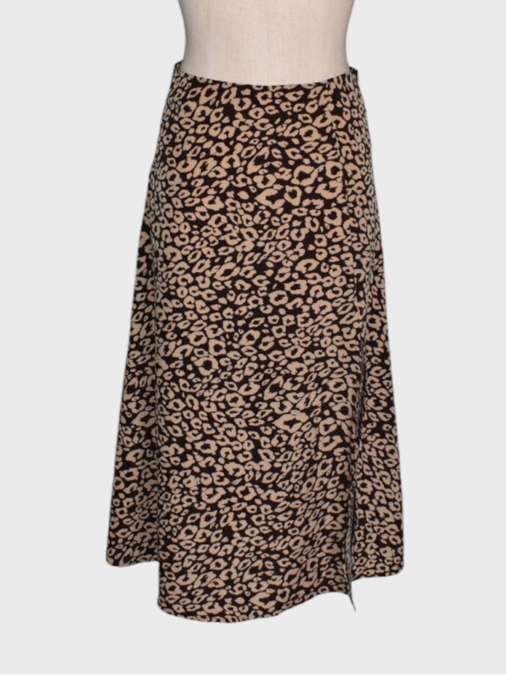 Shein Leopard Print A Line Midi Skirt